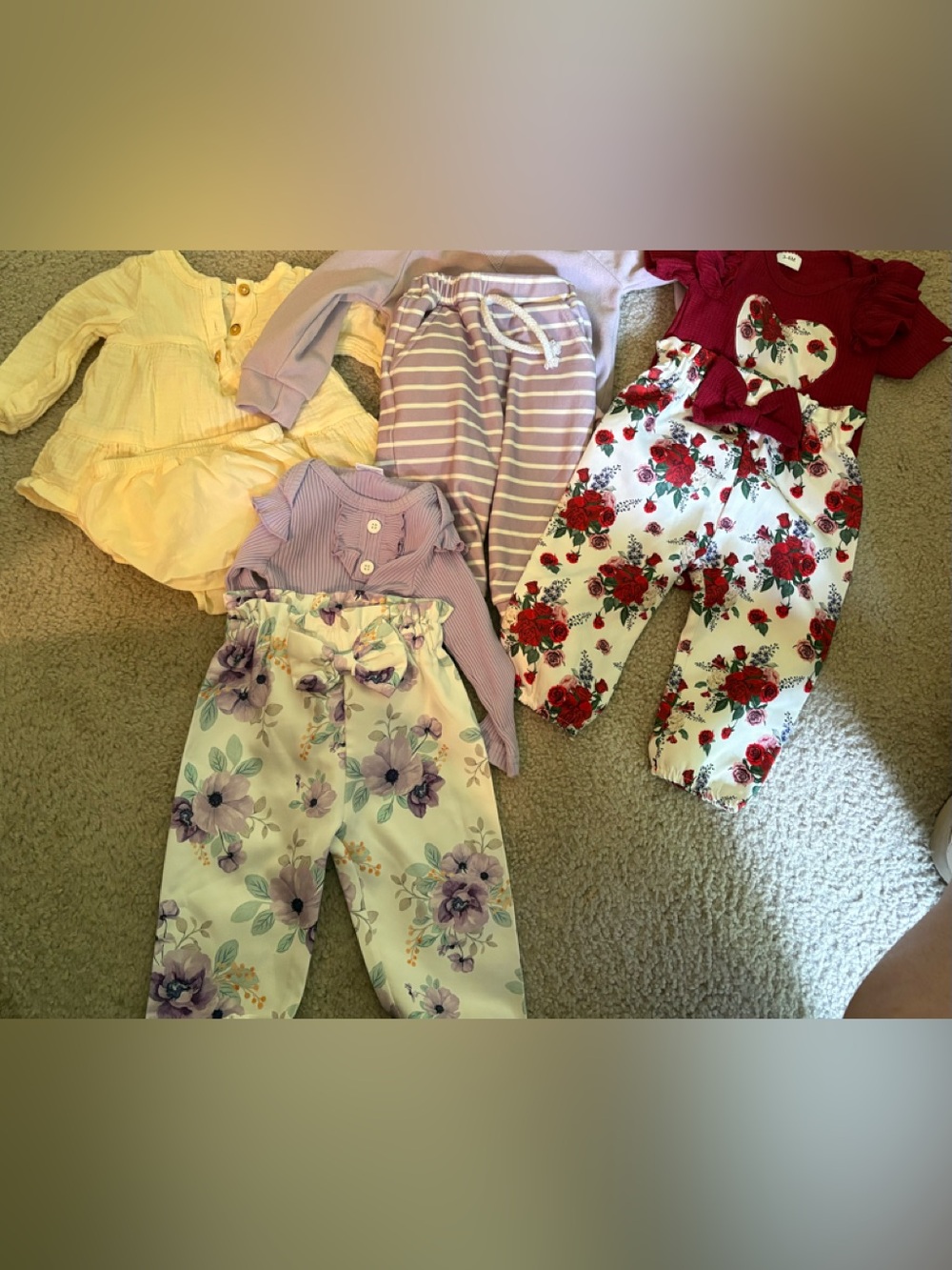4 seasonally transitional outfits for girls 3-6 months